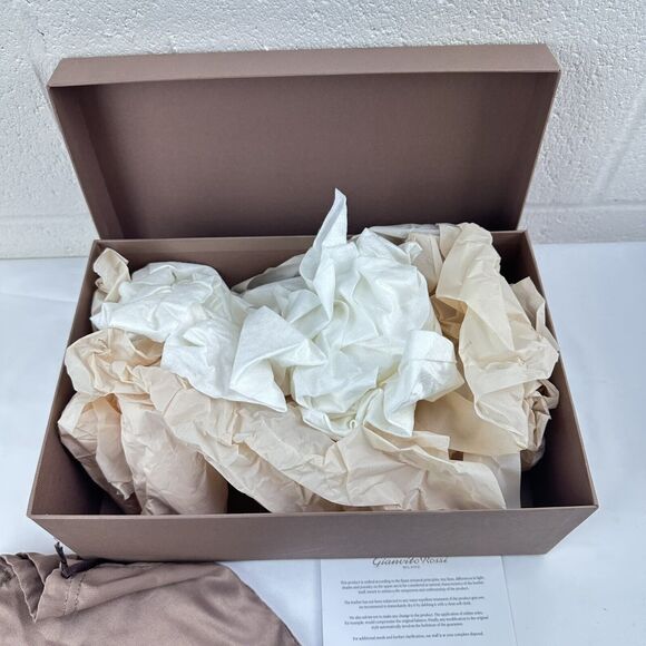 Gianvito Rossi Empty Shoe Box 12x8x4 Dust Bag Heel Caps Logo Tissue Card - Picture 9 of 11